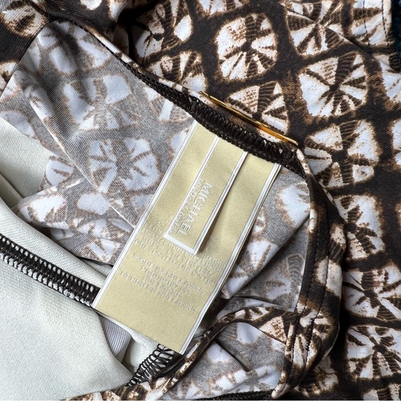 Michael Kors Brown Sand Dollar One Piece Swimsuit Size 10 - Picture 8 of 9